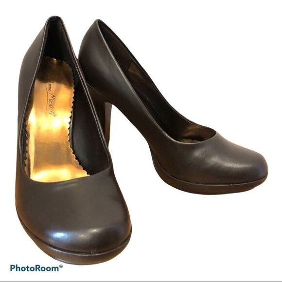 Brown pinup round toe retro vintage heels NEW shoes pumps rockabilly NWT NIB 7 - Picture 1 of 16
